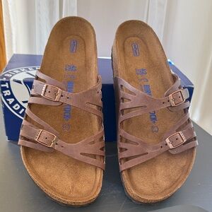 Birkenstock Women's Granada sandals habana brown leather size 42 reg 11 soft